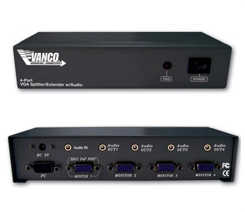 S-VGA 1x4 Splitter with Audio (280444)