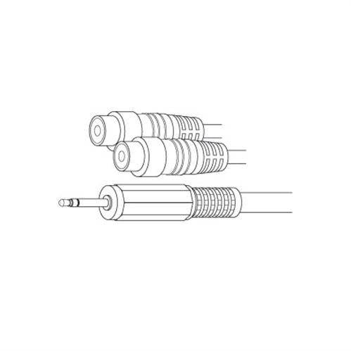 3.5 mm Stereo Plug to 2-RCA Female Jacks "Y" Adapter (AC3K)