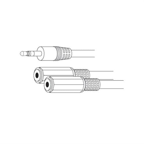 3.5 mm Stereo Plug to 2-3.5 mm Stereo Jacks "Y" Adapter (AC3ST)