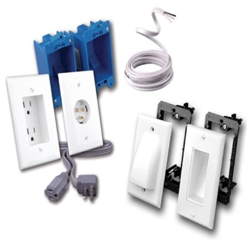 Rapid Link Power by Vanco - with ROMEX® and Bulk Cable Wall Plates (RL128023-IV)
