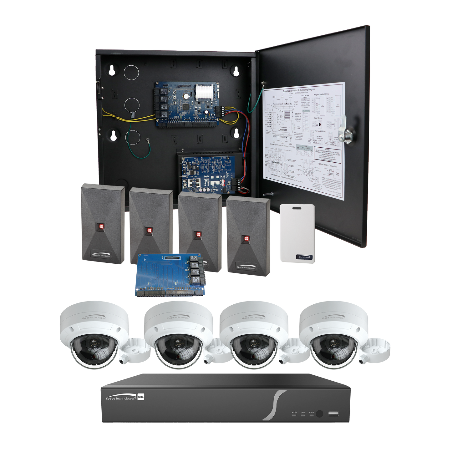 ( speco_ACKIT2VID ) Access Control Kit Bundle with NVR and Camera