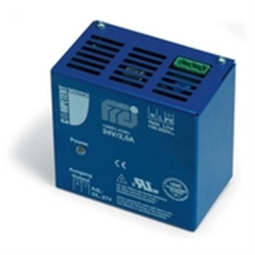 Power Supply, DIN Rail mounted, 120 VAC in, 24 VDC out, 60 Watts, 2.5 Amps, UL Approved (AE_F240025)
