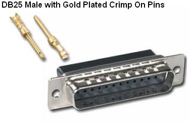 ( OS_DPC25X ) DB25 MALE CHRIMP TYPE CONNECTOR WITH PINS