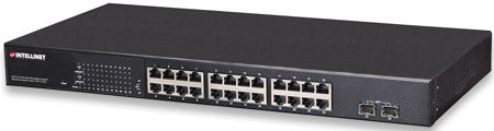 24-Port PoE+ Web-Managed Gigabit Ethernet Switch with 2 SFP Ports -  220watts PoE Budget (560559)