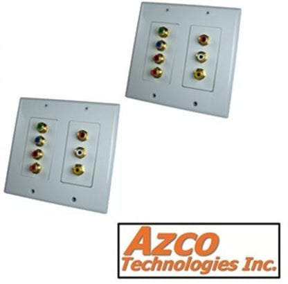 In-Wall Integrated A/V CAT5  Extender with plates   azco_AZBLN1250W