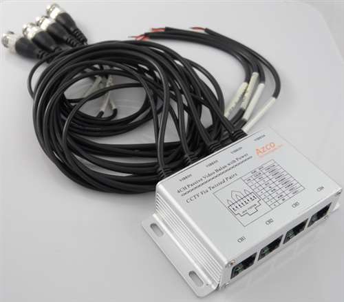 Power/Video Balun-4 Channel (azco_AZBLN218)
