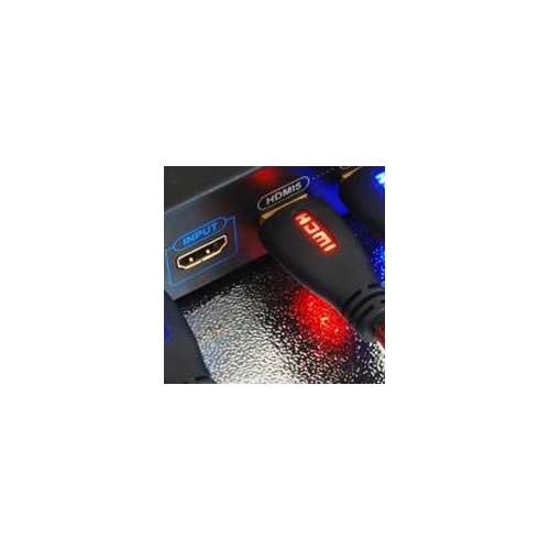 HDMI 1.4v w/Ethernet, Lighted Head, 6ft, Gold plated azco_HDMI1406L