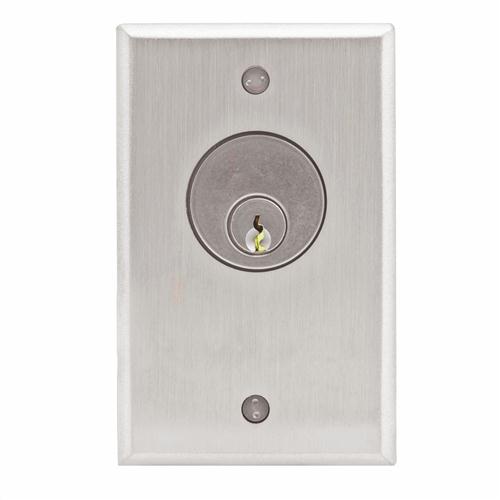 Flush Mount Key Switches - Cast Aluminum Faceplate, Single Gang Faceplate (CM-1120)
