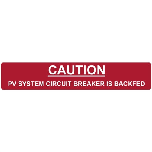 Pre-Printed Solar Label (596-00236)