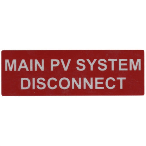 Pre-Printed Reflective Solar Label (596-00243)