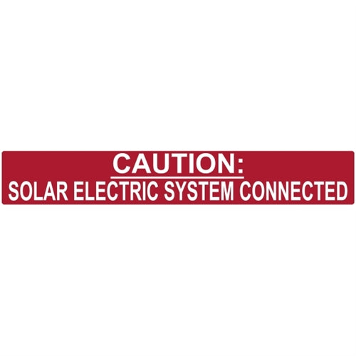 Pre-Printed Reflective Solar Label (596-00245)