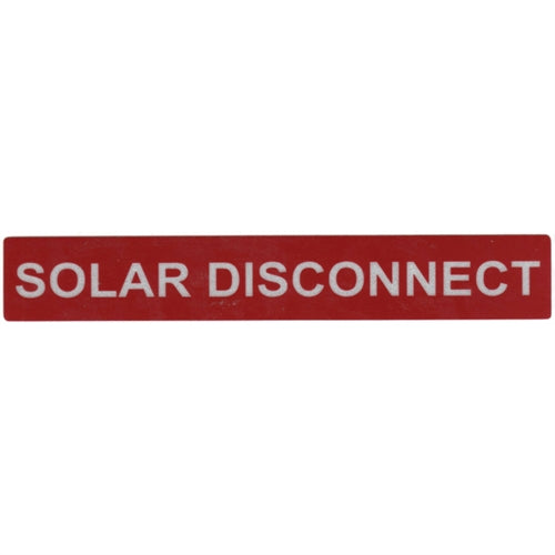Pre-Printed Reflective Solar Label (596-00246)