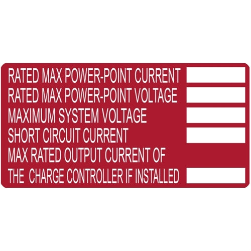 Printable Solar Label (596-00253)