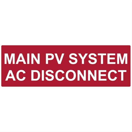 Pre-Printed Reflective Solar Label (596-00255)