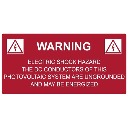 Pre-Printed Solar Label (596-00258)