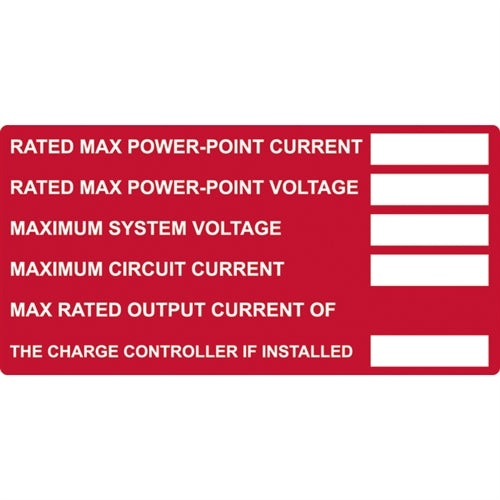 Printable Solar Label (596-00653)