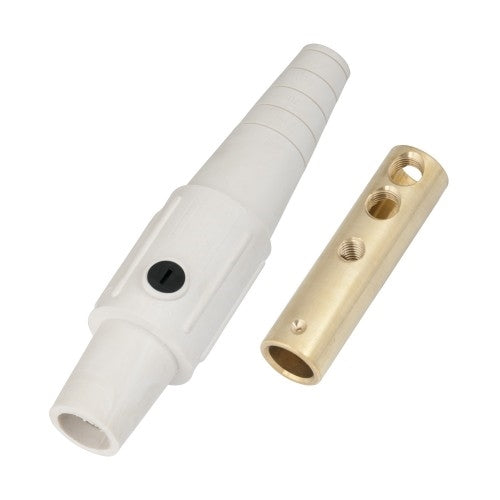 CLS Series Inline Single Pin Connector (400A /  600V) #2 - 2/0 AWG Female - White (B) (CLS20FB-B)