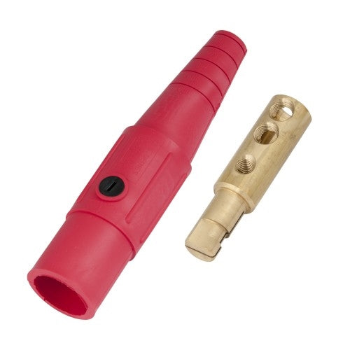 CLS Series Inline Single Pin Connector (400A / 600V) #6 - #2 AWG Male - Red (C ) (CLS2MB-C)