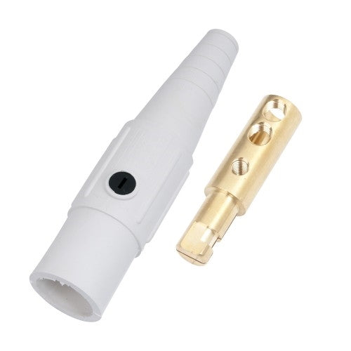 CLS Series Inline Single Pin Connector(400A / 600V) 2/0 - 4/0 AWG Male - White (B) (CLS40MB-B)