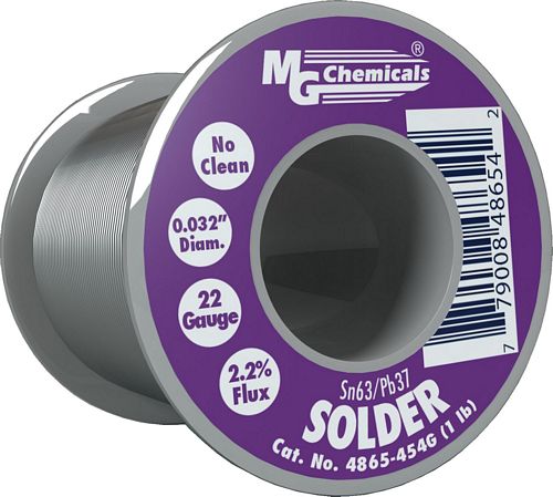 Sn63/Pb37, No Clean, 0.81mm/0.032" Dia. (mg_4865-454G)