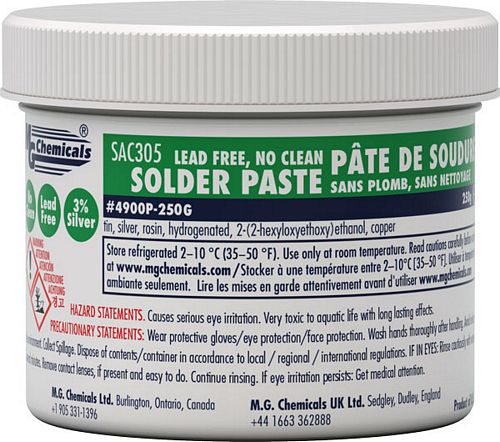 Lead Free Solder Paste, SAC305, No Clean (mg_4900P-250G)