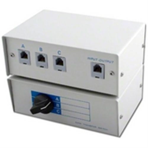 DATA SWITCH BOX RJ11 3-WAY (ABM-T6-3)