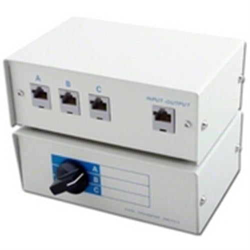 DATA SWITCH BOX RJ45 3-WAY (ABM-T8-3)