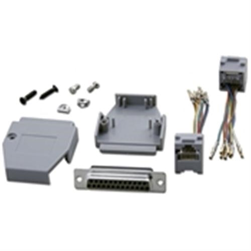 DB25/F TO 2 RJ45 8C GRAY HOOD (AD-25FT8X2-G)