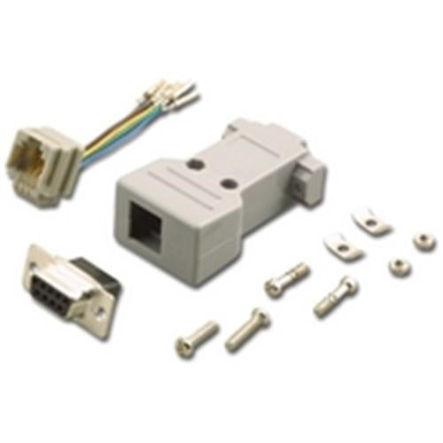 DB9/F TO RJ11 6C 2PC HOOD GRAY (AD-9FT6-G2)