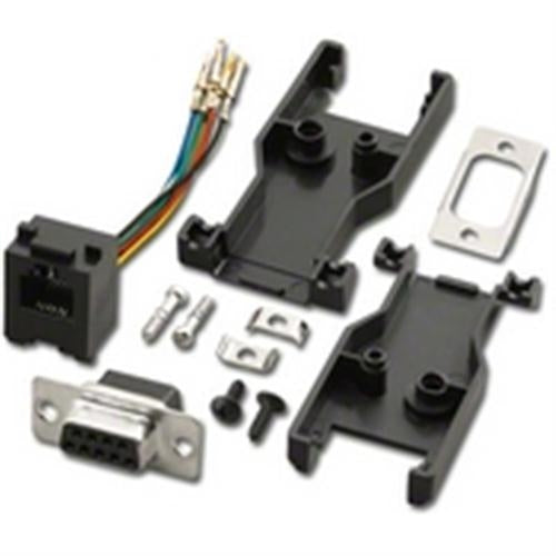 DB9/M TO RJ11 6C 2PC HOOD BLACK (AD-9MT6-BK2)