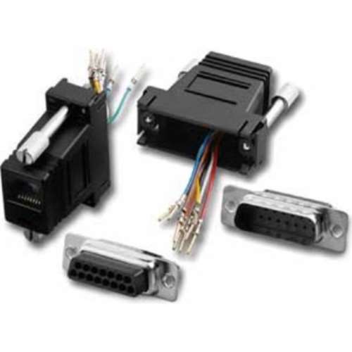 DB15/M TO RJ-45 1pc MOD ADAPTOR BLACK (ADM-15M8-BK)