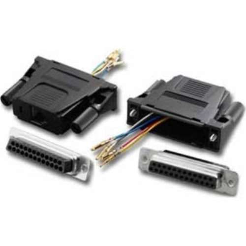 DB25/F TO RJ11 1PC MOD ADPT BLACK (ADM-25F6-BK)