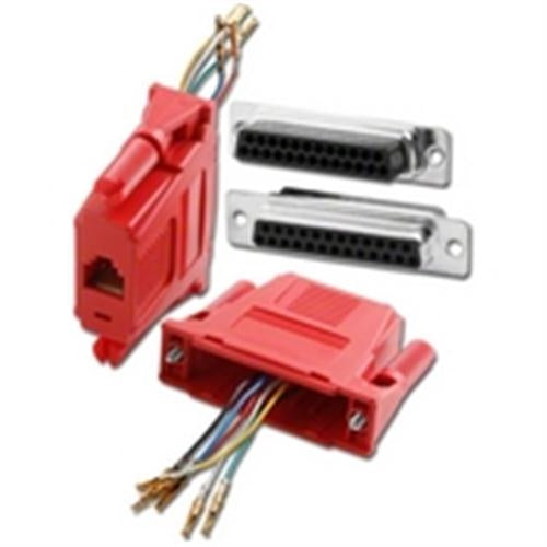 DB25/F TO RJ11 1PC MOD ADPT RED (ADM-25F6-RD)