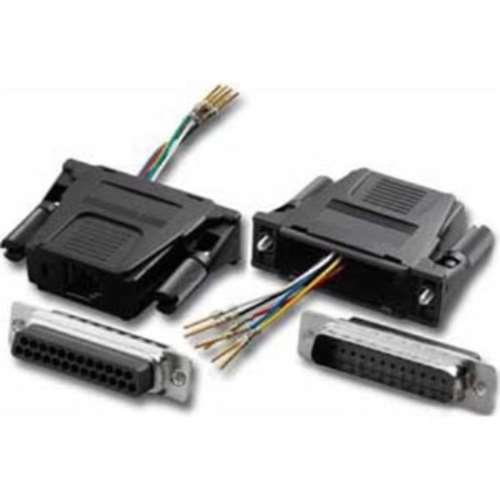 DB25/M TO RJ11 1PC MOD ADPT BLACK (ADM-25M6-BK)