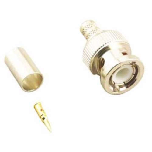 "RG59/U,62/U DUAL CRIMP PLUG" (BNC-3021P)
