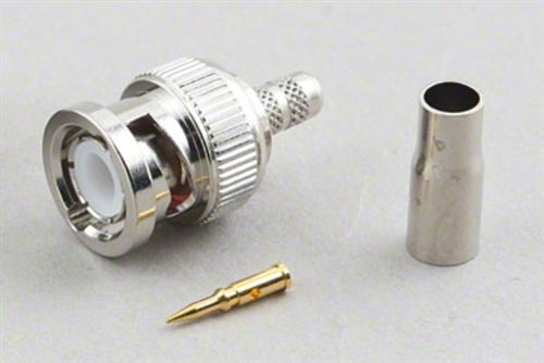 FOR RG58C/U TEFLON 3-PIECE CRIMP PLUG (BNC-3025-C)