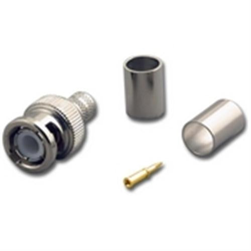 "RG6/U, 6/U PLENUM 3pc CRIMP PLUG DIECAST" (BNC-38239)
