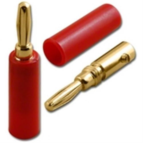 Banana Plug Screw Typ Gold 6 Clove OD 4mm RD (BNN-0806RD)