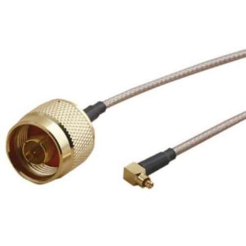 MCC Rt ANGLE PLUG TO N BULKHEAD JACK 12" (CAC-1630P)