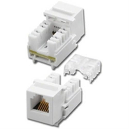 CAT4 6P6C Mini RT ANGL KEYSTONE JACK WHITE (DC-VC4-6-WHN)