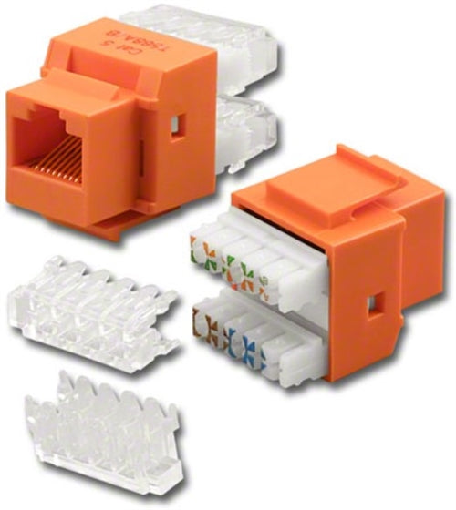CAT5 110 BACK TERM. MOD. JACK ORANGE (DC-VC5-8-OR)