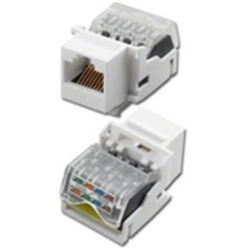 CAT6 CHNL WHITE TOOL-LESS RJ-45 JACK (DC-VC6-8-WH-TL)