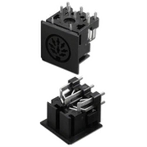 RIGHT ANGLE PCB MOUNT 8PIN DIN SOCKET (DIN-5500-8S)