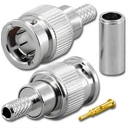 Mini BNC 3pcs DUAL CRIMP PLUG FOR 735A 75Ohm (MBN-6803)