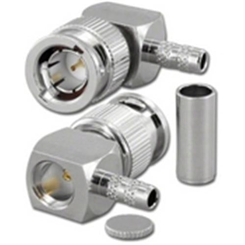 Mini BNC SOLDER-CRIMP Rt.Angle PLUG 735A 75Ohm (MBN-6823)