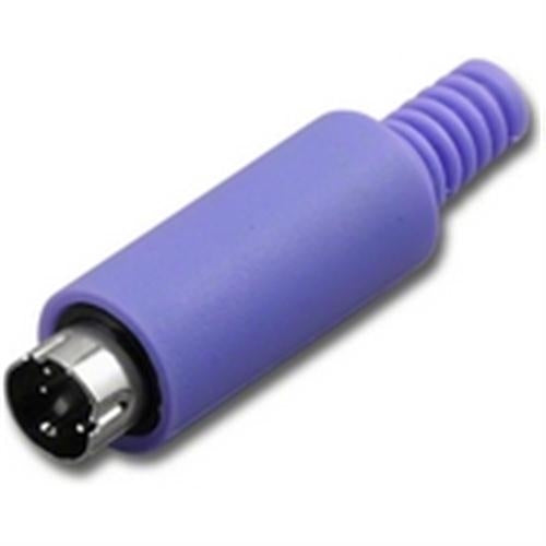 MINI DIN 6PIN MALE VIOLET SOLDER CUP (MD-6P-VL)