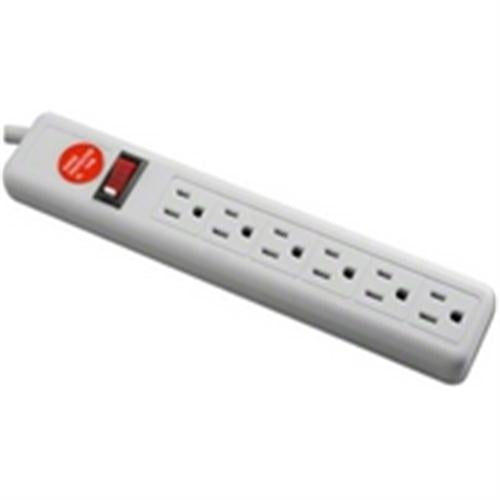 PWR STRIP W/SURGE PROTECTOR 10FT (PS-PSPP-6P10)