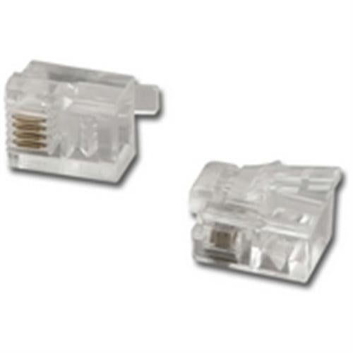 MOD PLUG 6P4C 3PT SOLID CONTACT (PT-0364R)