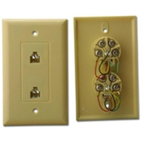 DECORA DUAL PORT MODULAR WALL PLATE (PT-104D-44)