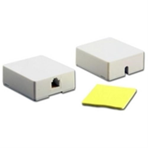 RJ-11 6C MODULAR MOUNTING BLOCK WHITE (PT-108A-6CWH)